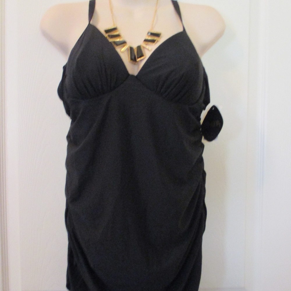 NWT - ATHENA black swimsuit - sz 10 - MSRP $114.00